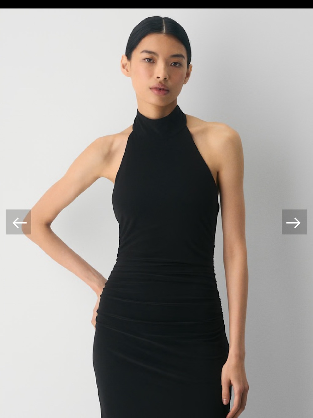 WILFRED Black Halter Midi Dress - Picture 2 of 8